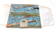 Matched Set Of (4) Vintage Wiss USA Scissors In Case 137 815 336 773 Sewing Kit