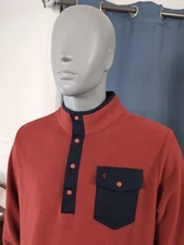 Criquet Snap Fleece Pullover Sweater Mens XL Red Performance Athleisure Outdoors