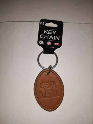 LSU Tigers  Leather Key Chain Ring ( set of two) - Zdjęcie 1 z 2