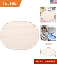 Wooden Basket Base Oval Crochet Yarn Storage DIY Craft Project Supplies