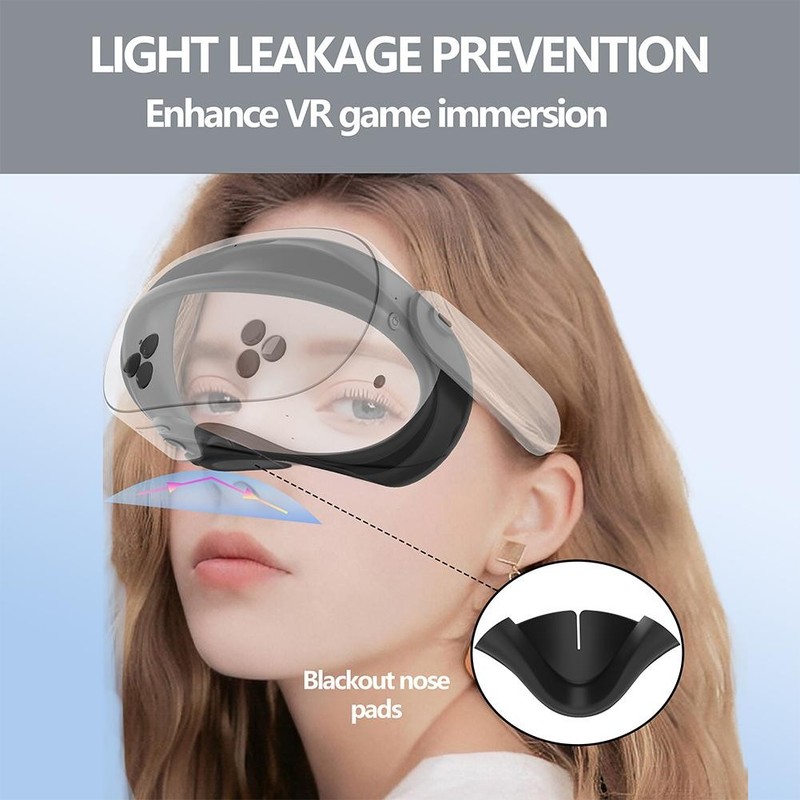 +$For Meta Quest3s VR Glasses Shading Silicone Mask Antisweat CushionDE A9B1