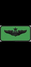 USAF Aircrew Green & Black Nametag Wing Patch