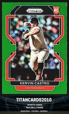 Kervin Castro 2022 Panini Prizm Green Prizm Rookie RC San Francisco Giants #34