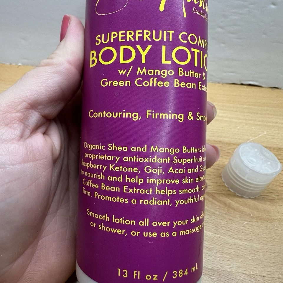 Loción corporal compleja de superfrutas Shea Moisture manteca de mango 13 OZ reafirmante orgánica Foto 3 de 4