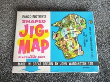 Vintage Waddington's JIG-MAP - AUSTRALIA Picture Jigsaw Puzzle Stock No 565