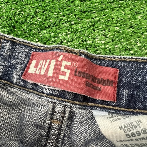 Levis 569 Jeans Boys 26x26.5 Reg. Loose Straight Blue Denim Cotton School Play - Picture 7 of 15