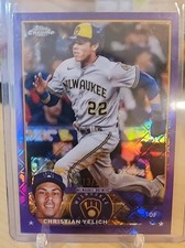 2023 Topps Chrome Logofractor Edition Christian Yelich Purple Refractor /250