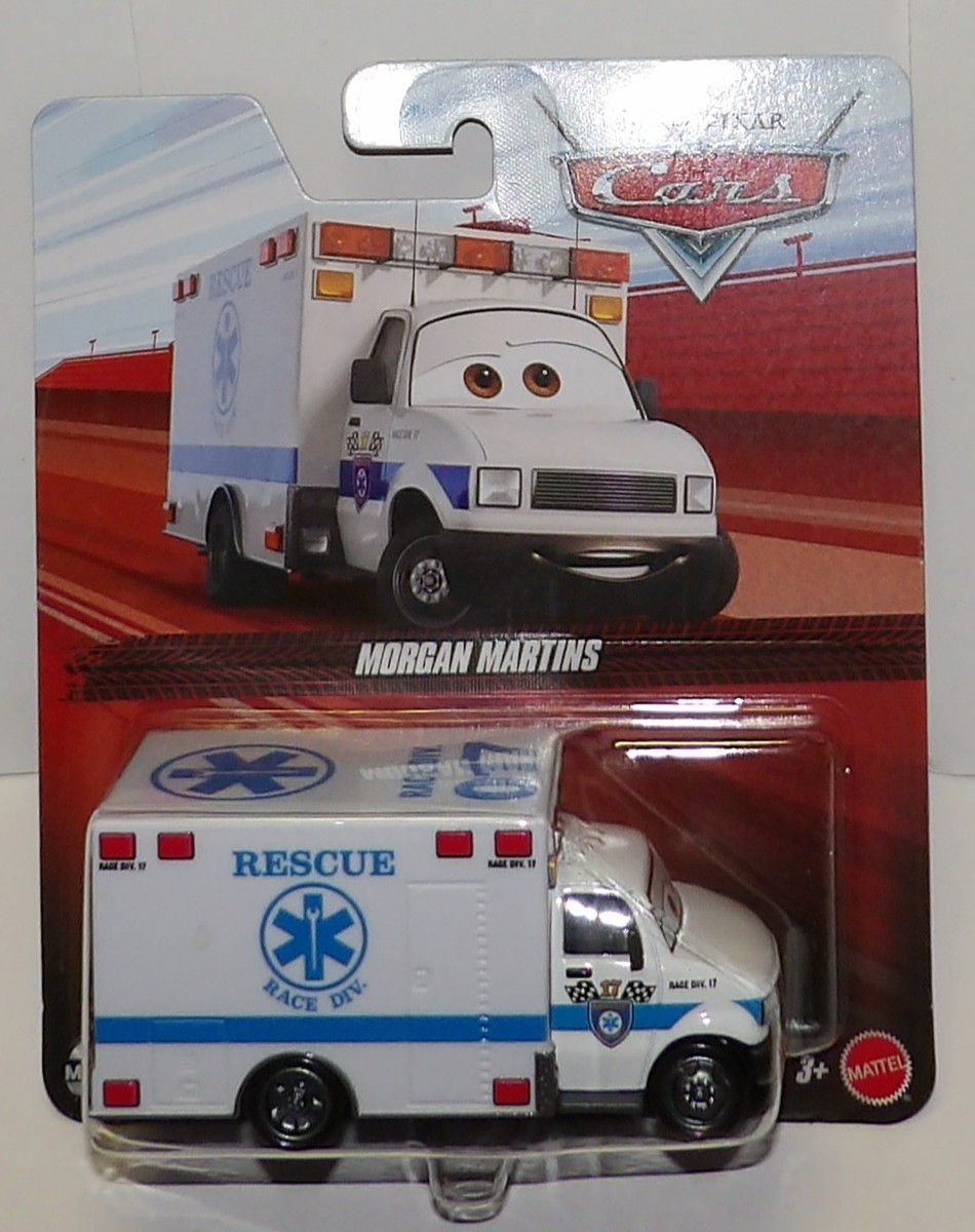 Disney Pixar Cars 3 ~ MORGAN MARTINS ~ Die-Cast Metal Ambulance