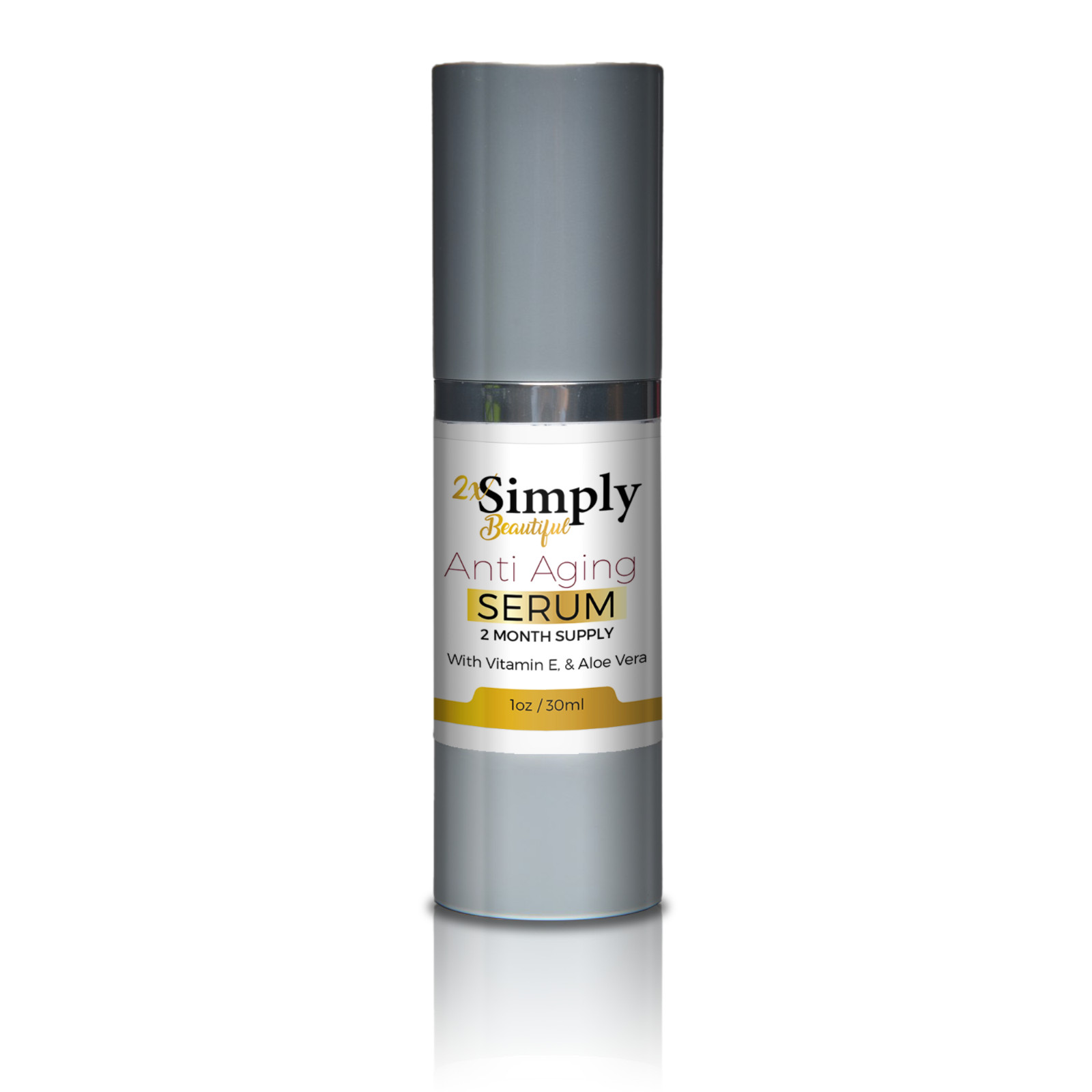2x Simply Beautiful Anti Aging Serum 2 Month Supply - Reduce Wrinkles Appearance