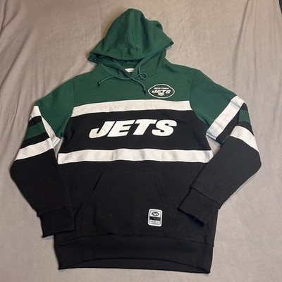 NFL Team Apparel New York Jets Hoodie Small S Grün Schwarz Logo Pullover Herren