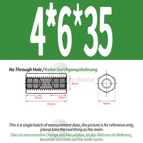 Gewindemuffen Sechskant Edelstahl V2A Langmuttern Verbindungsmutter  M4 M5 - Picture 26 of 66