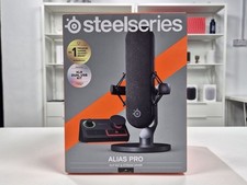 SteelSeries Alias Pro XLR Microphone with Stand, Cable, and Boom Arm Adapter