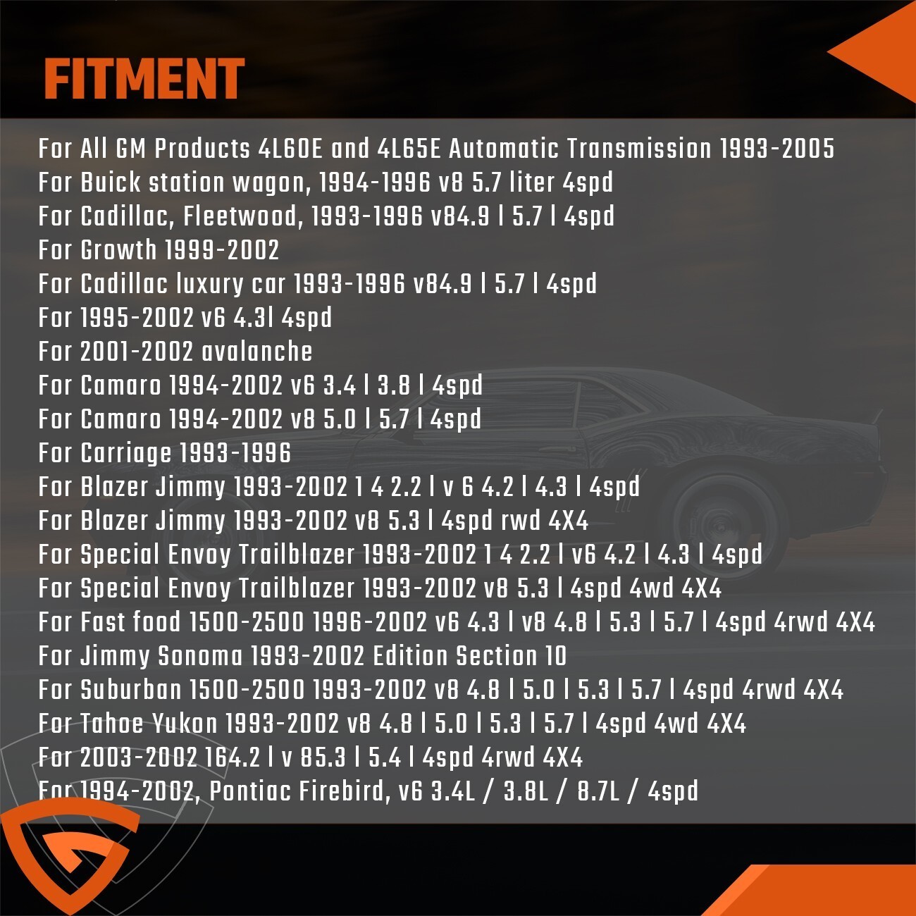 9PCS 4L60E 4L65E Transmission Solenoid Kit For 1993-05 GM EPC Shift TCC 3-2 PWM