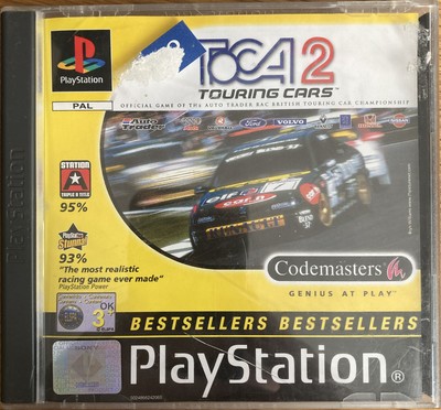Sony PS1 Black Label PAL Toca 2 Tourenwagen Bestseller Codemasters CIB Handbuch