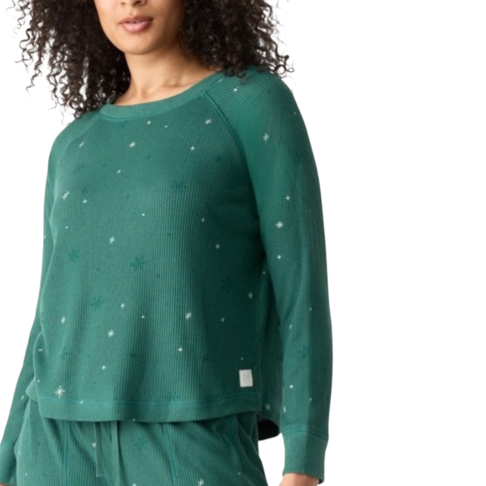 Gap GapBody Women's Ribbed Printed  Pajama Top Size L - NWT