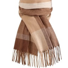 Winter Scarfs for Women - Fashion Cashmere Feel Plaid Scarf, Long Blanket