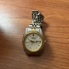 Seiko Watch Women 25mm White Dial Two Tone Daydate Round 7n83-0041