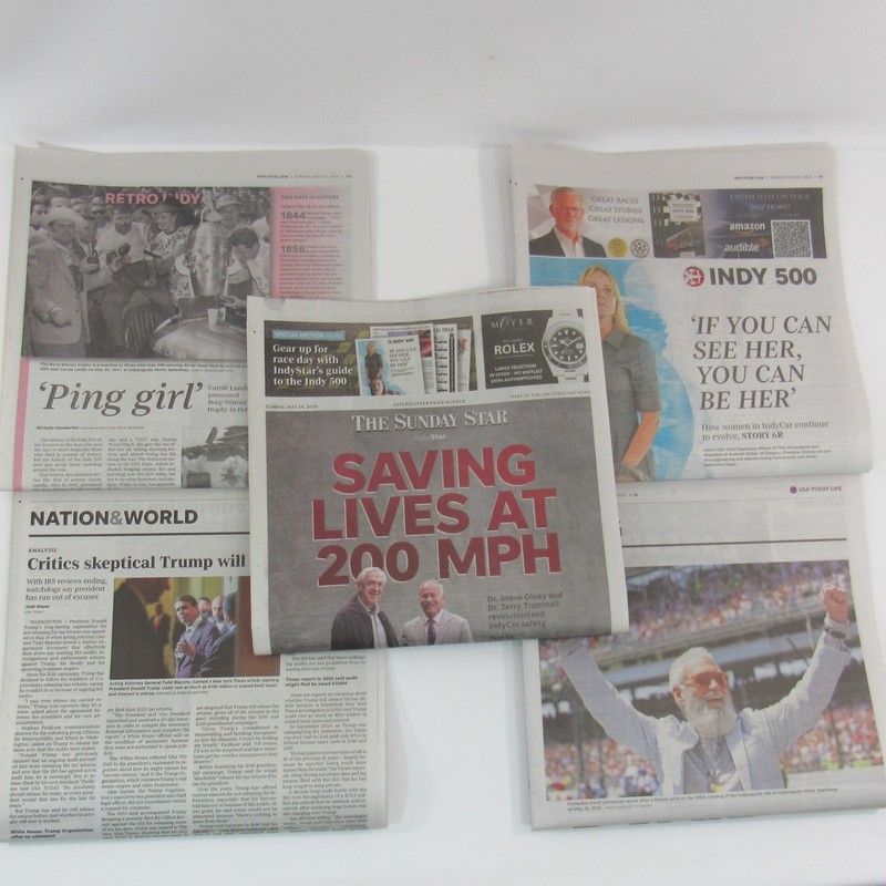 The Sunday Star New Paper 2026 Indy 500 Race Day Saving Lives At 200 MPH