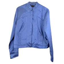 J. PETERMAN POSTMODERN SATIN JACKET Periwinkle Women 10