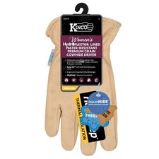 Kinco HydroFlector Cowhide Leather Lined Tan Gloves M 398HKPW-M NEW