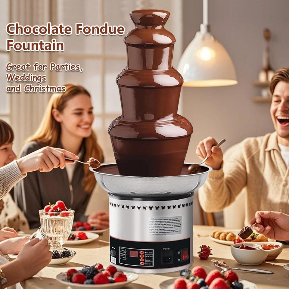 5 Tiers Chocolate Fountain Machine Waterfall Melting Fondue Maker Party Wedding - image 3 of 4