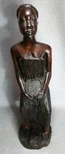 Vintage Large African Art Sculpture Malawi Eoman Hand Carved Wooden Ethnic Tribe