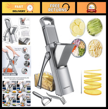 Adjustable Mandoline Slicer - Safe Vegetable Potato Chopper, French Fry Cutter