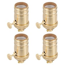 4 Pack Antique E27 Lamp Holder Golden Aluminum Lighting Screw Socket Lampholders