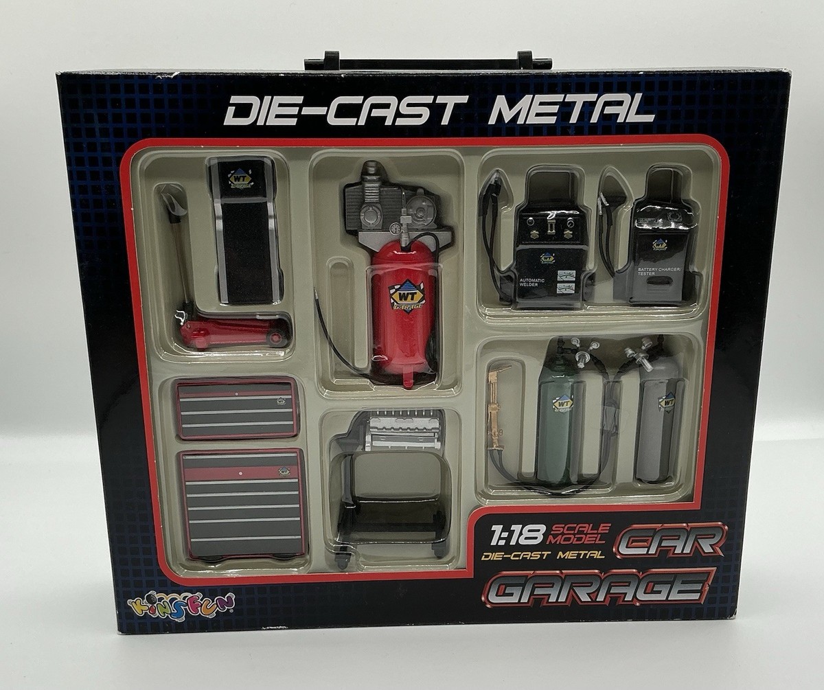 Vintage Kintoy Car Garage 1:18 Scale Die-cast Set-Metal | eBay