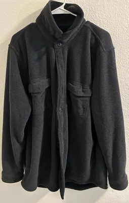Freedom Foundry Sherpa Lined Fleece Jacket Men s XL Gray Button Shacket Warm