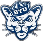 Brigham Young Cougars Byu Auto Emblem Aluminum Metal Embossed Die Cut.