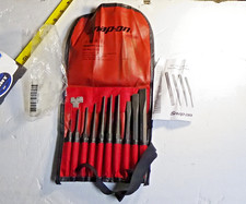 New Snap-on 10 Pc Punch And Chisel Set Ppc710bk Black Oxide Usa With Pouch