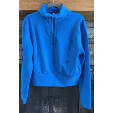 Women  s ELEVEN By VENUS WILLIAMS Hot Shot Half Zip Jacket Arctic Blue Size M B3