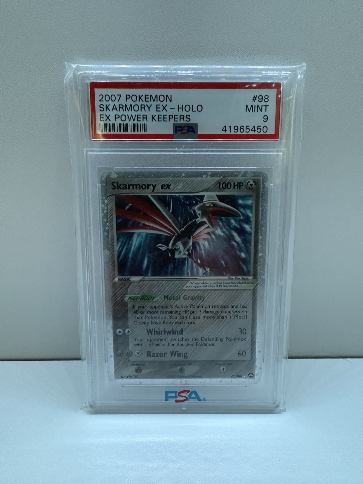 Pokemon TCG Skarmory EX 2007 EX Power Keepers Holo #98 PSA 9