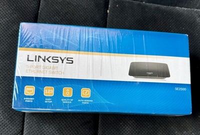 NEW Linksys SE2500 5-Port Gigabit Ethernet Switch Factory Sealed