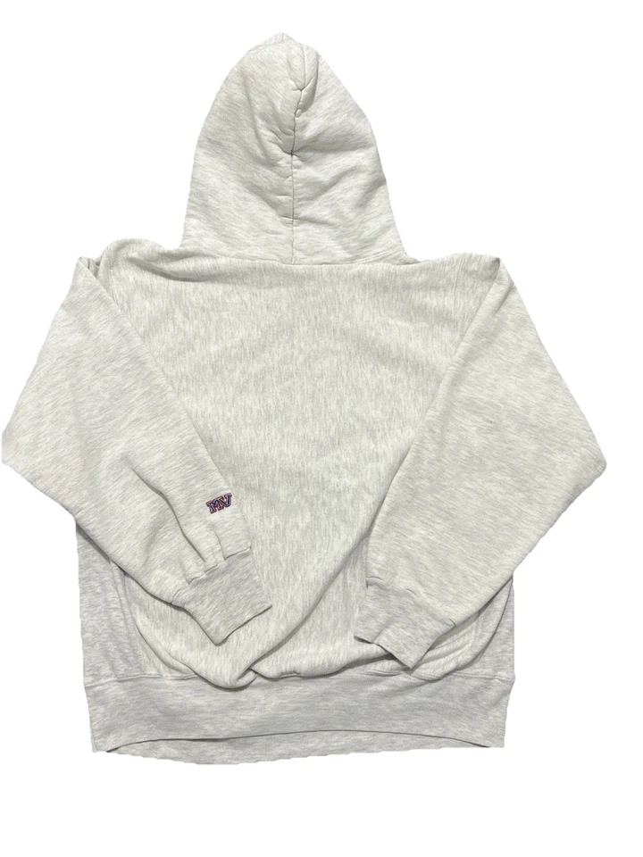 Sudadera con Capucha Vintage Años 90 Universidad de Stanford XL MV Sport Pro Tejido Gris Claro Hecha en EE. UU. Foto 3 de 4