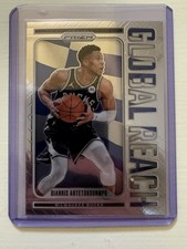 2024-25 Panini Prizm Global Reach Giannis Antetokounmpo Insert #4 Bucks