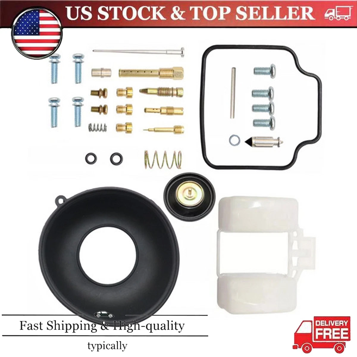 Kit De Reparación De Carburador Para Moto Honda NX650 (1988-1994) - Incluye Diafragma, Flotador, Juntas, Piezas De Repuesto