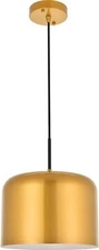 Etude Satin Gold Mid-Century Pendant Light
