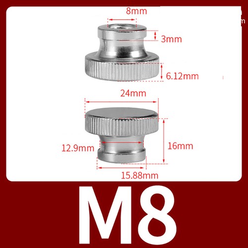 M3 -M10 A2 Stainless Steel/Blue Zinc/Nickle Plated/Black Zinc Knurled Thumb Nuts - Picture 29 of 39