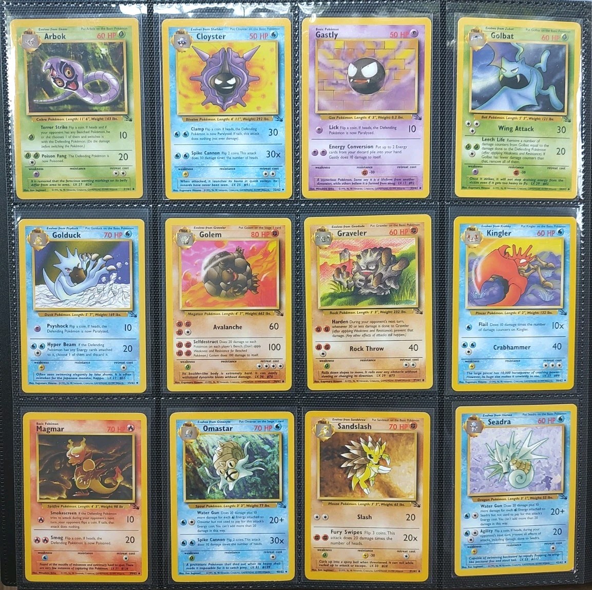 (~NM) Pokemon Fossil Unlimited Complete Uncommon & Common Set Non Holo #31-62