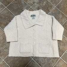 Aran Crafts Ireland Vintage 100 Merino Wool Sweater Kids XL