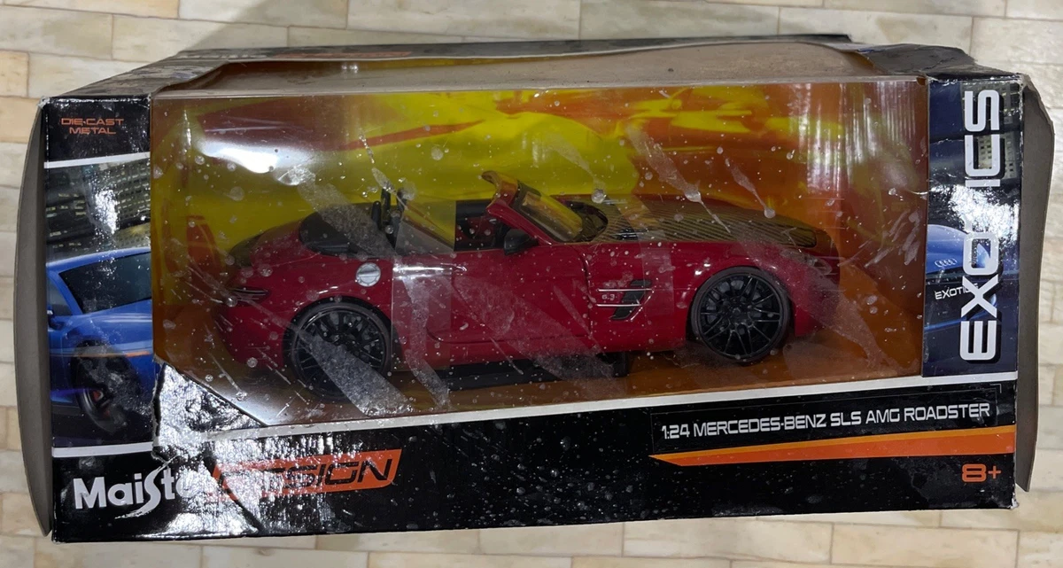 MAISTO VOITURE MERCEDES Benz SL Class Rouge 1/43 Métal Véhicule Miniature EUR 4,95 - FR
