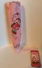 Strawberry Shortcake Umbrella Auto Open Pink Red Compact with Cover NEW