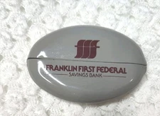 Vintage Franklin First Federal Rubber Squeeze Coin Purse Gray Size 3"