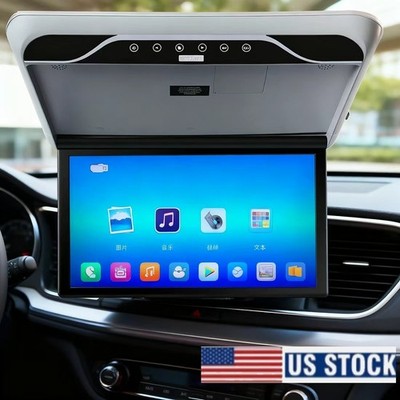 19'' Player car roof monitor LCD TFT HDMI overhead screen Flip down built-in IR