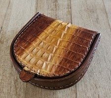 Horse Shoe Style Change Purse Alligator Skin EUC