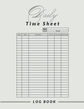 Daily Time Sheet log book Employee Time Log | Daily Time Sheet Log Book | Sim...