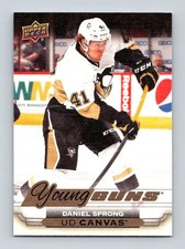 2015-16 UD SERIES CANVAS DANIEL SPRONG RC YOUNG GUNS ROOKIE Upper Deck Penguins