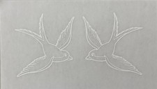 Original Vintage Lovebirds Mini Iron On Transfer